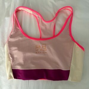 P.E Nation Women’s Pink Colorblock Sports Bra